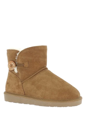 Gooce Skórzane botki zimowe "Crestone" w kolorze jasnobrązowym rozmiar: 38