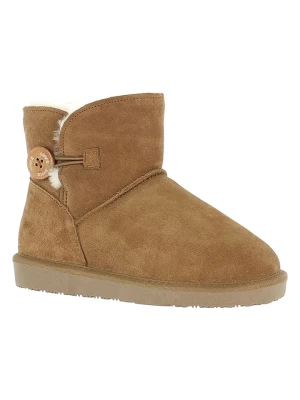 Gooce Skórzane botki zimowe "Crestone" w kolorze jasnobrązowym rozmiar: 39