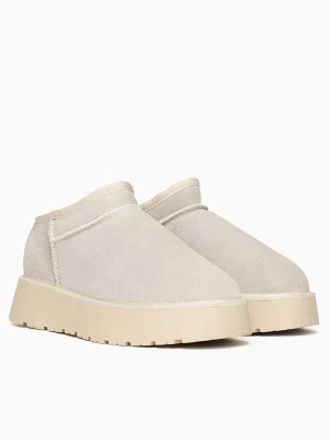 Gooce Skórzane botki zimowe "Jackie" w kolorze jasnobrązowym rozmiar: 38