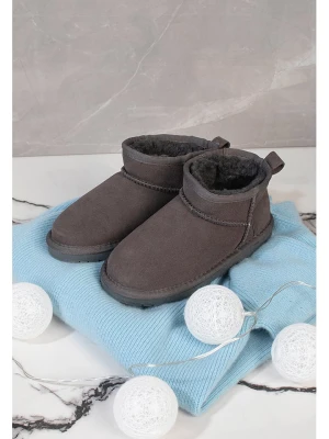 Gooce Skórzane botki zimowe "Mindiki" w kolorze szarym rozmiar: 33