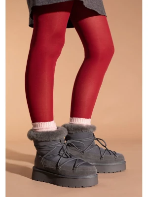 Gooce Skórzane botki zimowe "Warm" w kolorze antracytowym rozmiar: 37