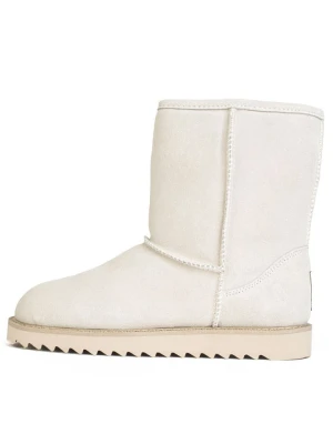 Gooce Skórzane kozaki zimowe "Sawel Waterproof" w kolorze białym rozmiar: 38