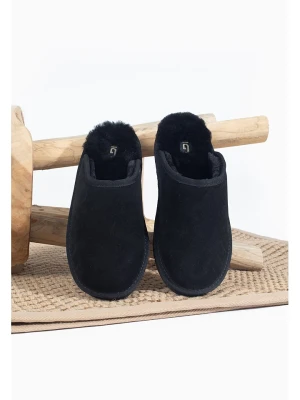 Gooce Wełniane kapcie "Emerald" w kolorze czarnym rozmiar: 41