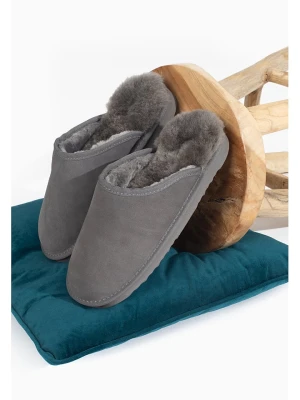 Gooce Wełniane kapcie "Emerald" w kolorze szarym rozmiar: 44