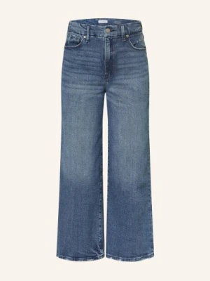 Good American Spodnie Jeansowe Good Waist Cropped Palazzo blau