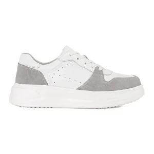 Zdjęcie produktu Goodin Białe skórzane sneakersy na platformie