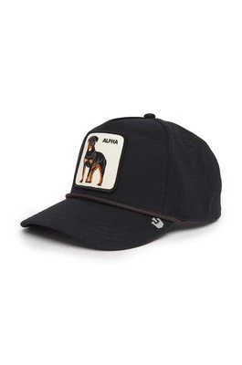Goorin Bros czapka z daszkiem bawełniana Alpha Dog kolor czarny z aplikacją 101-1133