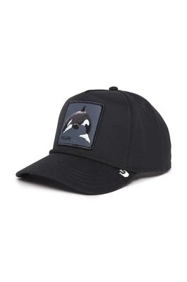 Goorin Bros czapka z daszkiem bawełniana Killer Whale kolor czarny z aplikacją 101-1107