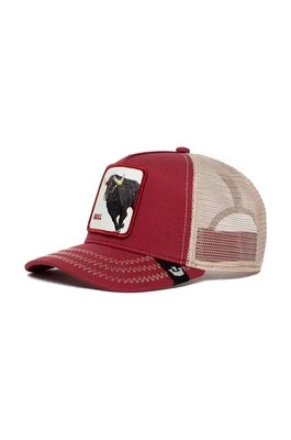 Goorin Bros czapka z daszkiem kolor czerwony z aplikacją
