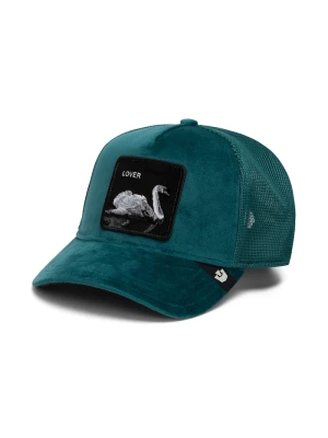 Goorin Bros czapka z daszkiem trucker welurowa Velour Lover turkusowy