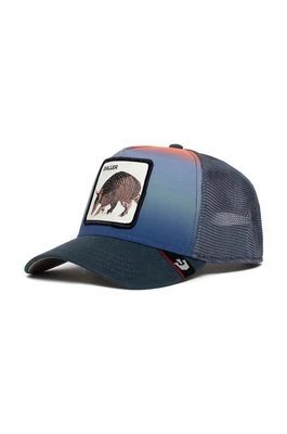 Goorin Bros czapka z daszkiem z domieszką lnu Balladillo kolor niebieski wzorzysta 101-0368