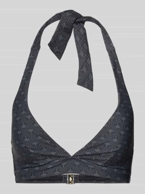 Góra bikini damska JOOP! Collection;Mieszanka materiałów z dodatkiem streczu;Dopasowany krój;Wiązanie na szyi;Zapięcie na haftkę