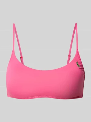 Góra bikini z haftowanym logo Polo Ralph Lauren