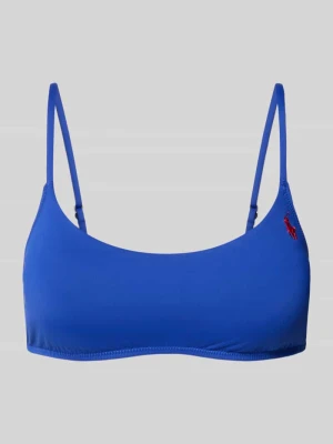 Góra bikini z haftowanym logo Polo Ralph Lauren