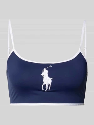 Góra bikini z haftowanym logo Polo Ralph Lauren
