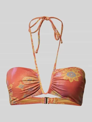 Góra bikini z wiązaniem na szyi model 'MEDALLION SHIMMER SHIRRED' Lauren Ralph Lauren