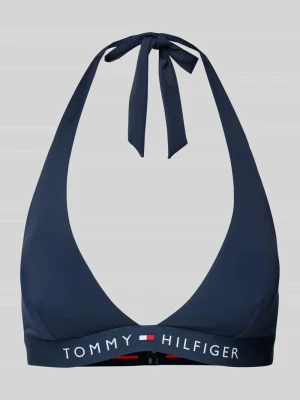 Góra bikini z wiązaniem na szyi Tommy Hilfiger Granatowy