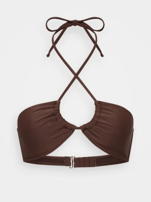 Góra od bikini Abercrombie & Fitch brązowy