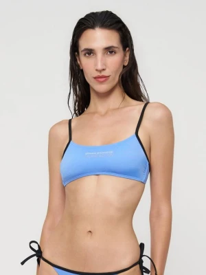 Góra od bikini Armani Exchange niebieski