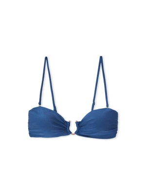 Góra od bikini bandeau opalizująca z pierścieniem i odpinane ramiączka Etam