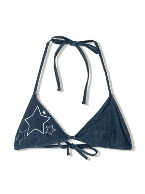 Góra od bikini Bershka granatowy