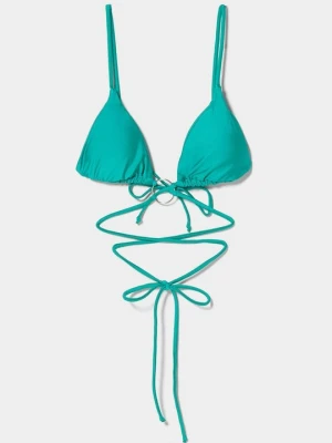 Góra od bikini Bershka zielony