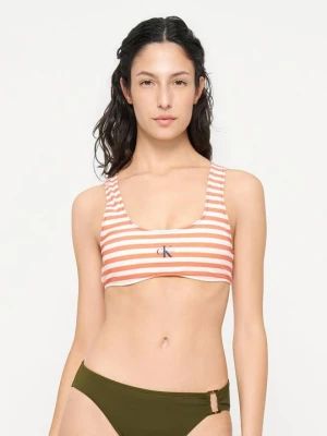 Góra od bikini Calvin Klein pomarańczowy