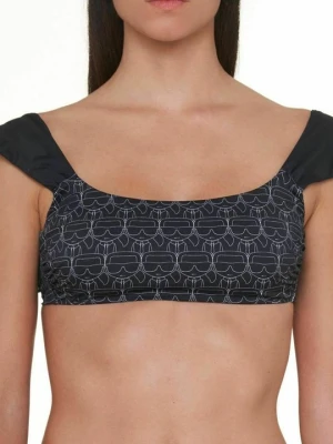 Góra od bikini KARL LAGERFELD czarny