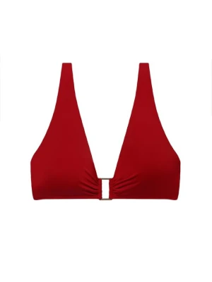 Góra od bikini Lauren Ralph Lauren czerwony