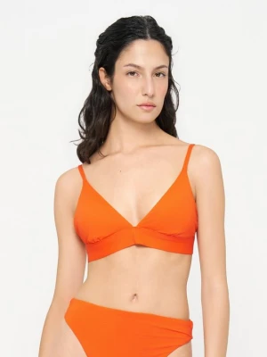 Góra od bikini Lauren Ralph Lauren pomarańczowy