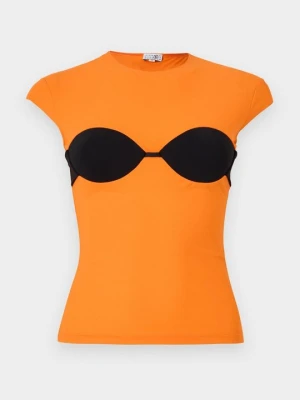 Góra od bikini MM6 Maison Margiela pomarańczowy