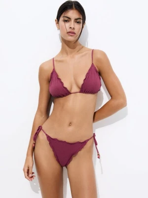 Góra od bikini PULL&BEAR jagodowy
