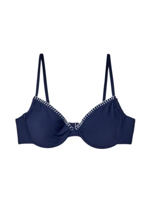 Góra od bikini Stradivarius granatowy
