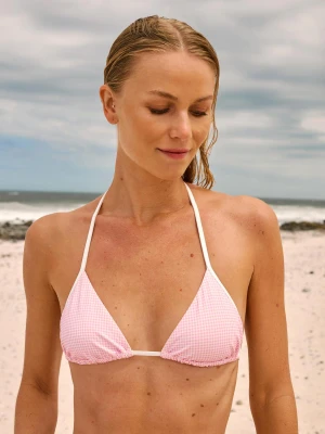 Góra od bikini trójkątna wiązana z wzorami Etam