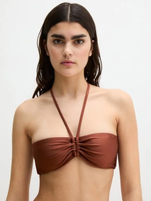 Góra od bikini typu bandeau Marc O'Polo hnědá