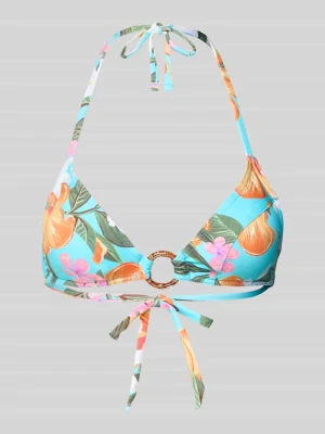 Góra od bikini we wzór na całej powierzchni model 'MINEW MOOREA' Banana Moon Morski
