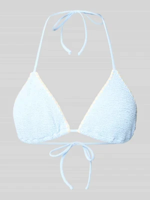 Góra od bikini z fakturowanym wzorem i wiązaniem model 'LEAH' MC2 Saint Barth
