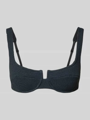Góra od bikini z fakturowanym wzorem model 'Amira' MC2 Saint Barth Miętowy