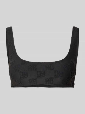 Góra od bikini z fakturowanym wzorem model 'TERRY MONO_BRALETTE' HUGO