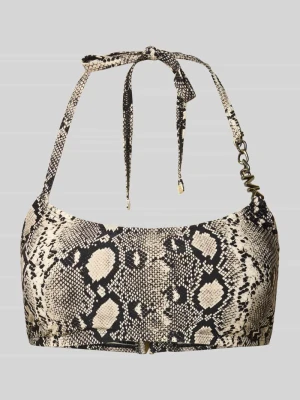 Góra od bikini z logo na łańcuszku model 'BOHO PYTHON' Michael Kors