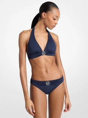 Góra od bikini z logo z dekoltem typu halter MICHAEL Michael Kors