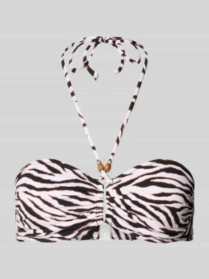 Góra od bikini z wiązaniem na szyi model 'FADIO WILDJUNGLE' Banana Moon Czarny