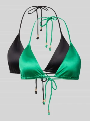 Góra od bikini z wiązaniem w zestaw 2 szt. model 'AMNESIA' Dorina Zielony