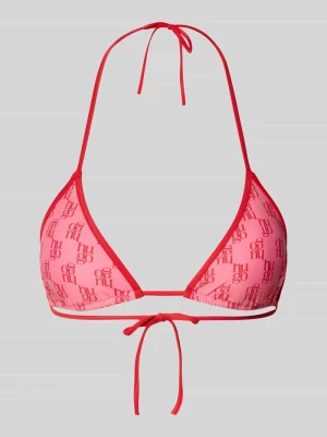 Góra od bikini z wzorem z logo HUGO