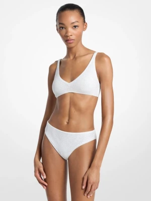 Góra od bikini zdobiona kryształkami Michael Kors BIAŁY (Biały)
