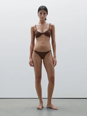 Zdjęcie produktu Góra Od Bikini Ze Szwem Pośrodku - Brązowy - - Massimo Dutti - Kobieta