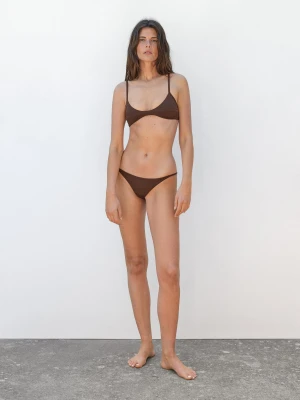 Góra Od Bikini Ze Szwem Pośrodku - Brązowy - - Massimo Dutti - Kobieta