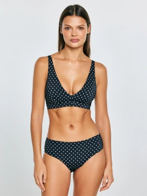 Góra od kostiumu kąpielowego w kropki czarna Morra 907 BIG STAR