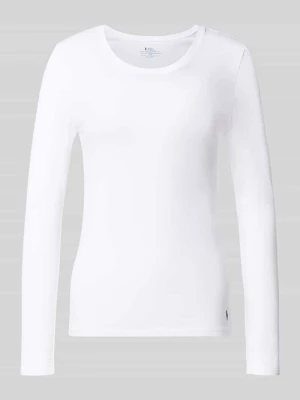 góra od piżamy o kroju regular fit z mieszanki bawełny Polo Ralph Lauren Biały