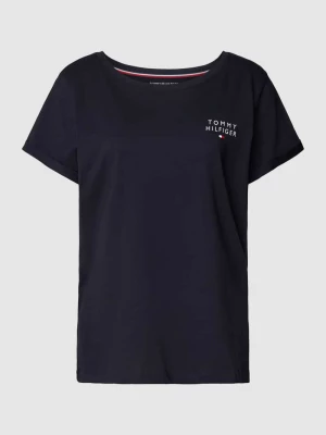 Góra od piżamy o kroju regular fit z nadrukiem z logo Tommy Hilfiger